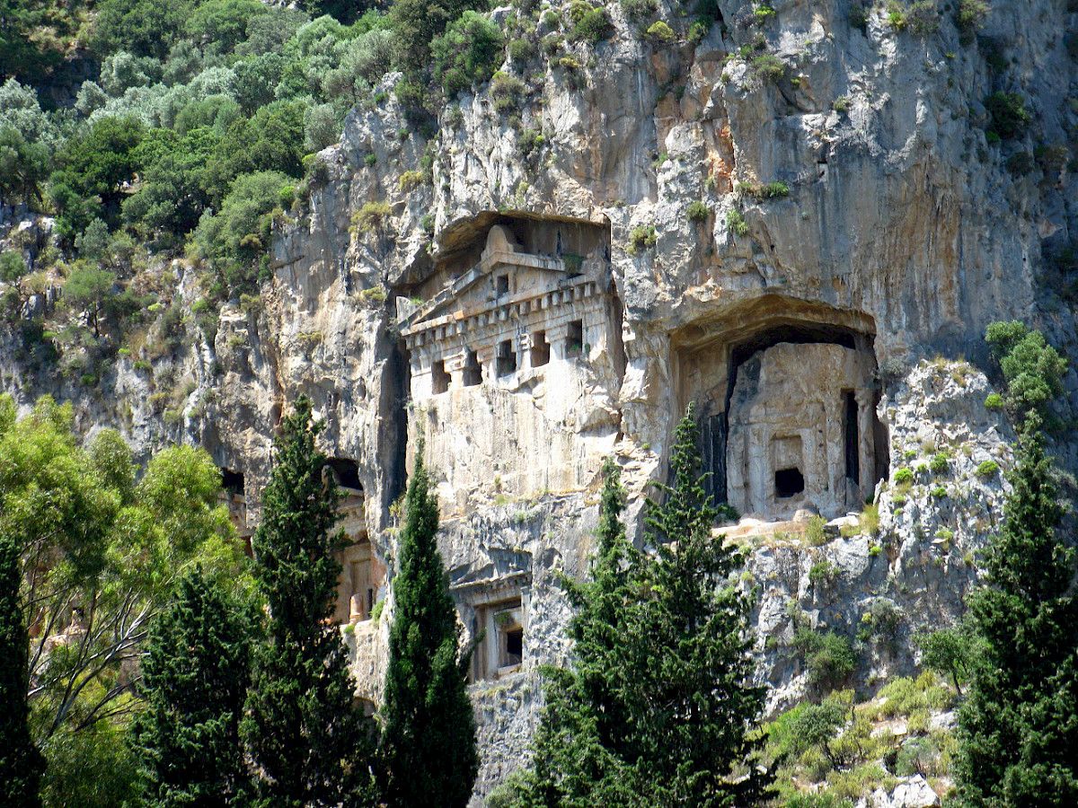 Ancient Caunos-Dalyan - beautiful yacht charter destination in Turkey for summer vacation with family