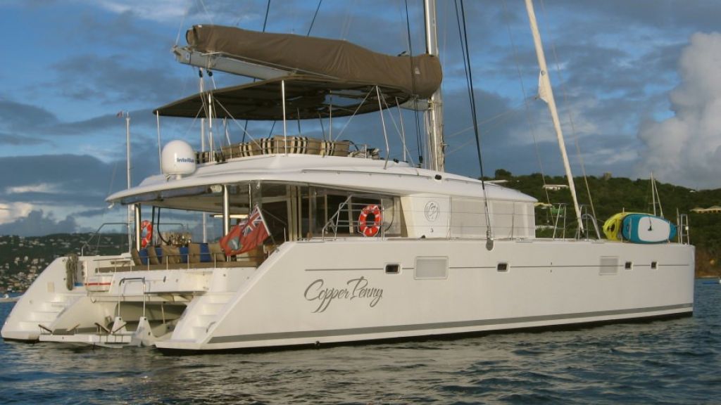Luxury catamaran yacht COPPER PENNY cruising in Caribbean with Contact Yachts