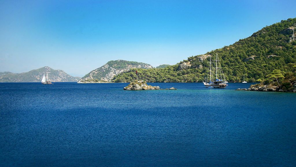 Beautiful yacht charter destination in Turkey for summer family vacation