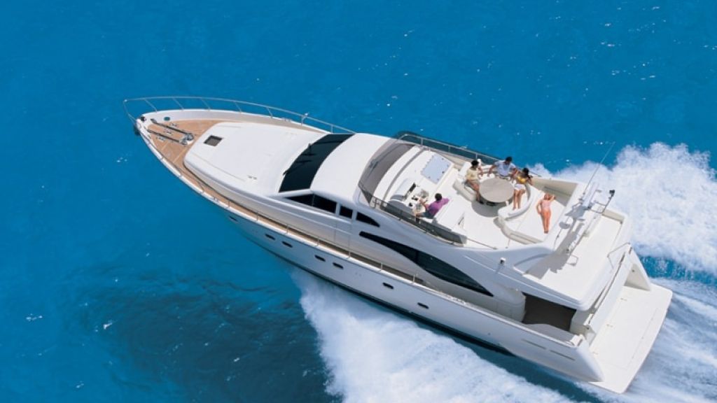 Beautiful Ferretti model yacht MARY for rent in Greece with Contact Yachts
