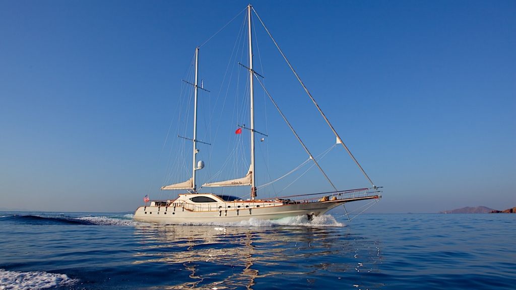 Luxury charter sailing yacht Miss B cruising in Turkey and Greece  with Contact Yachts